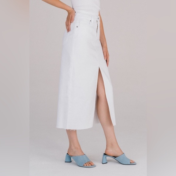 HIDDEN Dresses & Skirts - HIDDEN Peyton WHITE FRONT SLIT MIDI SKIRT - Women’s Large